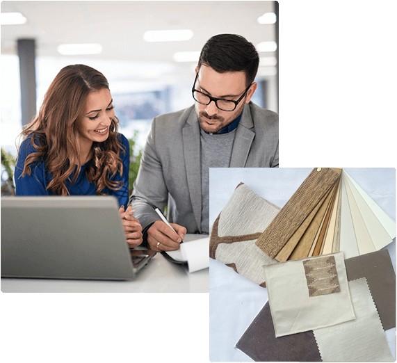 Consultation, plus fabric and wood samples